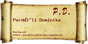 Perdéli Dominika névjegykártya